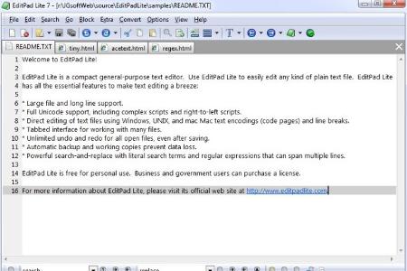 Der für den Privatgebrauch kostenlose Editor kann als kompakter und ressourcenschonender Ersatz für das Windows-eigene Notep...