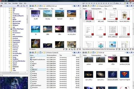 Q-Dir, der kostenlose Ersatz für den Windows Dateimanager zeigt Ihnen übersichtlich bis zu vier Ordnerfenster gleichzeitig a...