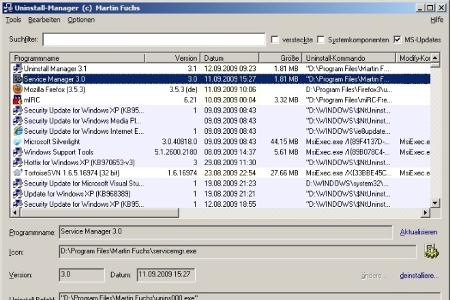 Der kostenlose Uninstall Manager listet alle registrierten Installationen auf, sodass Sie diese komfortabel und schnell entf...