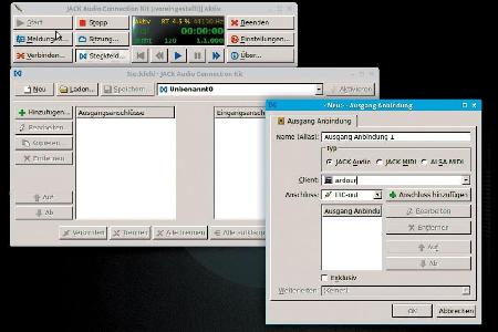 Der Daemon Jack: Für das Zusammenspiel von Filtern und Soundquellen ist es möglich, die Konfiguration des Servers für den So...