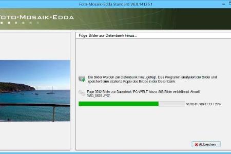 Schnelle Resultate bei der Erstellung von Mosaiken erzielen Sie mit Foto-Mosaik Edda.