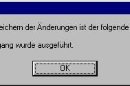 Ein ausgeführter Vorgang ist natürlich ein Unding!