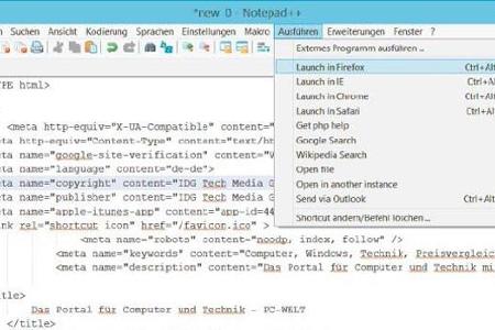 Notepad++ - Notepad++ bearbeitet Textdateien in allen Größen. Notepad++ enthält deutlich mehr Funktionen als beispielsweise ...