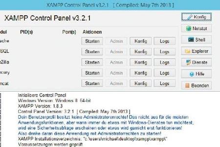 Xampp - Wenn Sie eine Homepage auf dem eigenen Rechner testen wollen, benötigen Sie einen Webserver mit My-SQL und PHP. Die ...