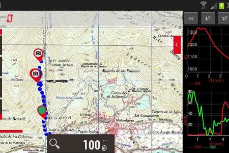 Die Höhenlinien lassen genaue Rückschlüsse auf die Schwierigkeit einer Route zu.