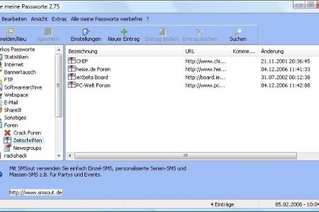Alle meine Passworte katalogisiert und verwaltet Passwörter aller Art, wobei Sie die sensiblen Dateien mit unterschiedlichen...