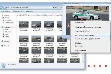 10. Fotofunktionen unter Windows 7 einsetzen - Unter Windows 7 stehen zahlreiche Funktionen bereit, mit denen Fotos verwalte...