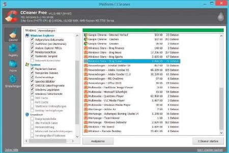 Umfassendes Aufräumen mit dem Ccleaner: Das Gratis-Tool entfernt unnötige Datenrückstände von den Laufwerken, der bei der al...