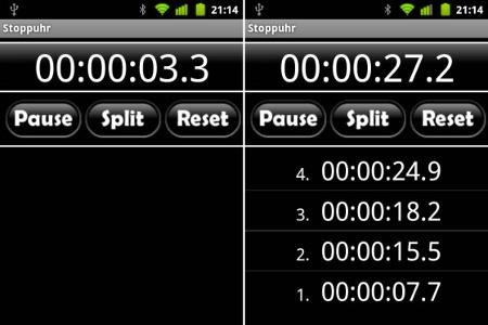 Eine kleine, übersichtlich gehaltene Anwendung, die genau das tut, was man von einer Stoppuhr erwartet: Zeiten messen. Die a...