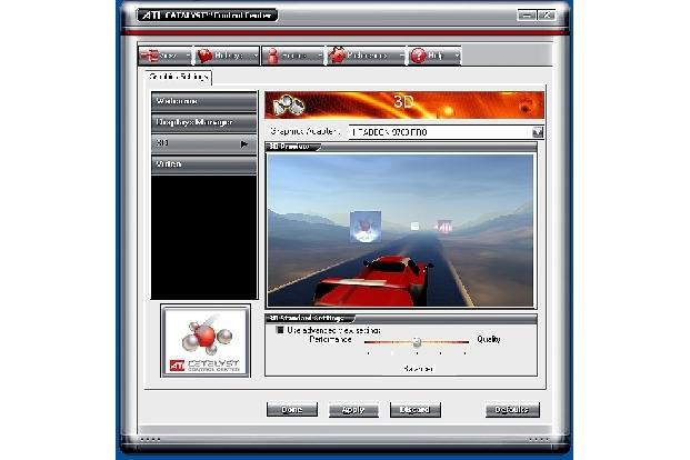 Das ATI Catalyst Control Center ist die Schnittstelle für den Zugriff auf die Einstellungen der Radeon-Grafikkarten.