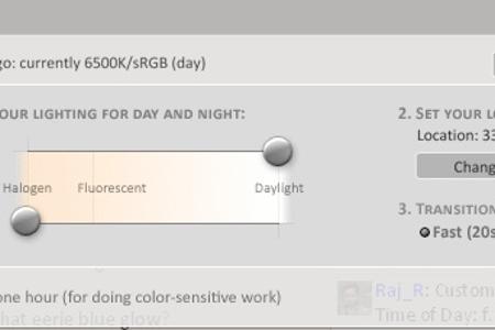 Das kostenlose Tool f.lux passt die Monitor-Farbtemperatur automatisch an die Tageszeit an.