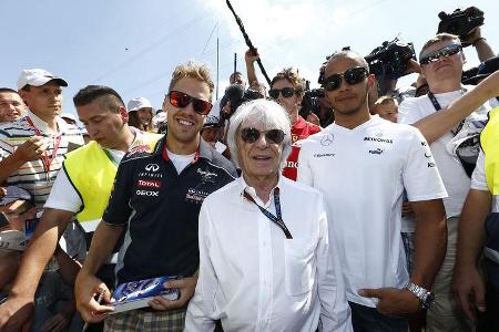 Sebastian Vettel - Bernie Ecclestone - Lewis Hamilton - GP Ungarn 2013