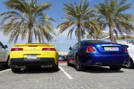 Chevrolet Camaro & Rolls Royce Wraith - F1 Abu Dhabi 2014 - Carspotting