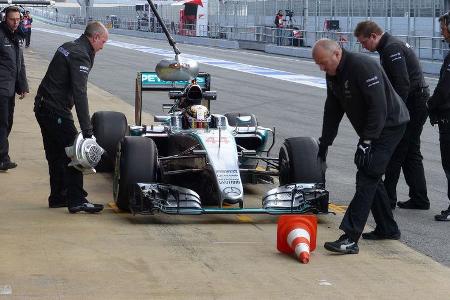 Lewis Hamilton - Mercedes - Formel 1-Test - Barcelona - 26. Februar 2015