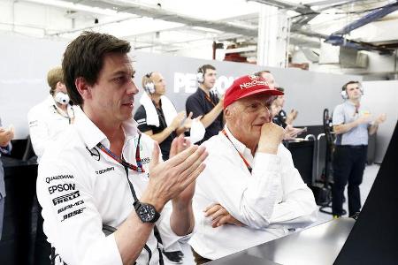 Toto Wolff & Niki Lauda - Mercedes - Formel 1 - GP Bahrain - 18. April 2015