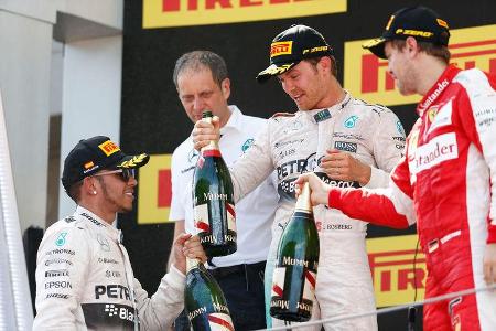 Podium - GP Spanien 2015 - Rennen - Sonntag - 10.5.2015