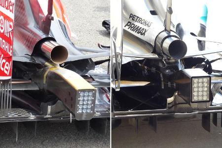 Formel 1 Technik-Vergleich - Mercedes vs. Ferrari - F1 2015