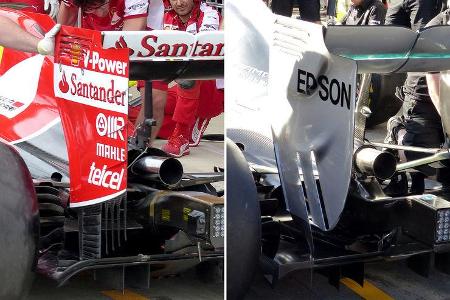 Formel 1 Technik-Vergleich - Mercedes vs. Ferrari - F1 2015