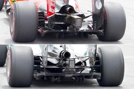 Formel 1 Technik-Vergleich - Mercedes vs. Ferrari - F1 2015