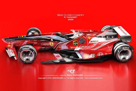 Ferrari - Semi Closed Canopy - Cockpit-Protection - Concept - Wekoworks - F1 - 2015