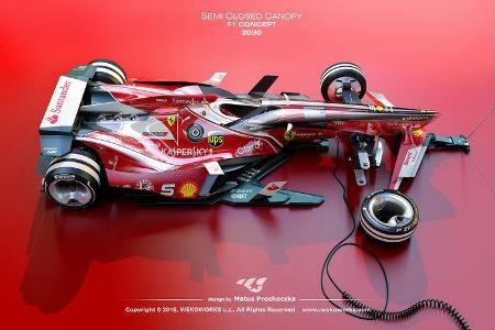 Ferrari - Semi Closed Canopy - Cockpit-Protection - Concept - Wekoworks - F1 - 2015