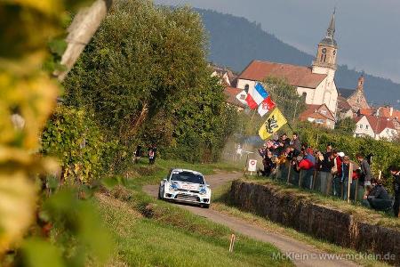 Selbst Neu-Weltmeister Sebastien Ogier konnte seinem Teamkollegen nicht ganz folgen.