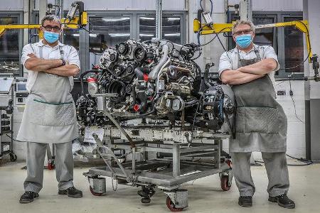 Bentley V8-Motor Bauende