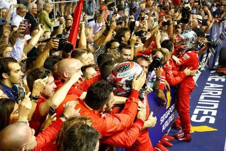 Leclerc - Vettel - Ferrari - GP Singapur 2019 - Rennen