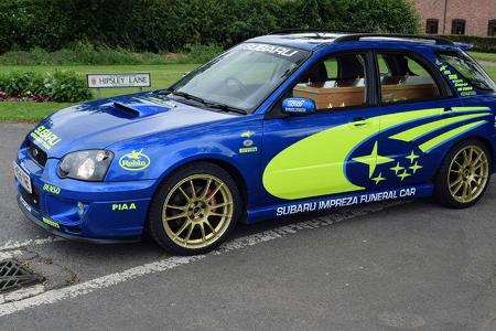 Subaru Impreza WRX Sportkombi Leichenwagen Umbau UK