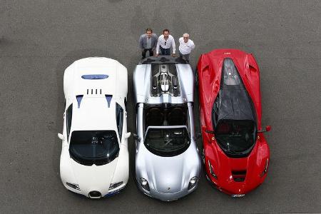 Bugatti Veyron Super Sport, Ferrari LaFerrari, Porsche 918 Spyder