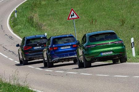 BMW X3 M40i, Mercedes AMG GLC 43 4Matic, Porsche Macan GTS, Exterieur