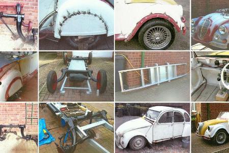 Citroen 2 CV 6 Jaguar Ente Roadster Umbau