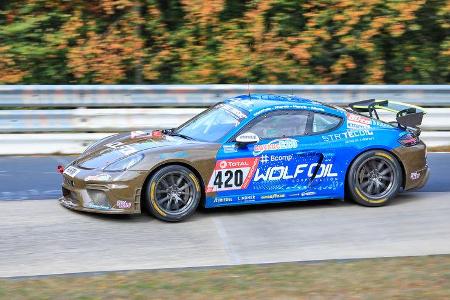 Porsche Cayman GT4 CS - Four Motors Bioconcept-Car - Startnummer #420 - Klasse: AT - 24h-Rennen - Nürburgring - Nordschleife...