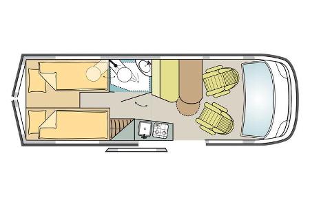 Malibu Van 640 LE RB (2021) im Grundriss