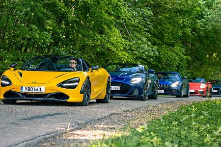 Hochleistungs-Cabrios von AMG, Aston Martin, BMW, McLaren, Porsche, Exterieur