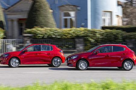 Mazda 2 G 90 M Hybrid, Peugeot 208 Puretech 100, Exterieur