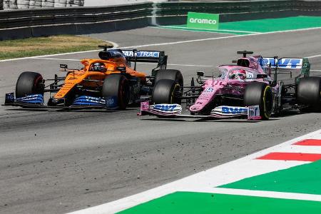Carlos Sainz - McLaren - Sergio Perez - Racing Point - GP Spanien 2020 - Barcelona