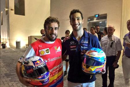 Ricciardo & Alonso - GP Abu Dhabi 2014