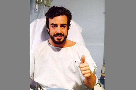 Fernando Alonso - Krankenhaus - Barcelona 2015