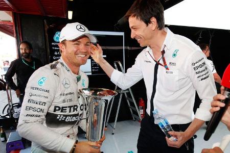 Nico Rosberg - Toto Wolff - Mercedes - GP Spanien 2015 - Sonntag - 10.5.2015