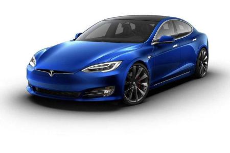 Tesla Model S mit chromglänzenden Applikationen
