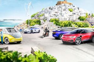 VW Griechenland Insel Elektro Mobilität Astypalea