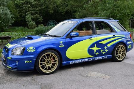 Subaru Impreza WRX Sportkombi Leichenwagen Umbau UK