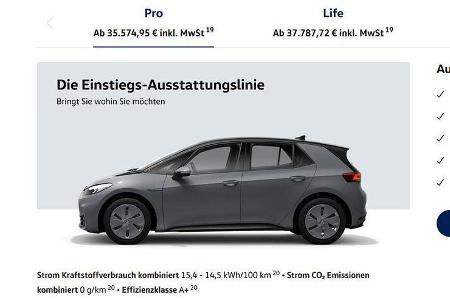 VW ID. 3 Konfigurator