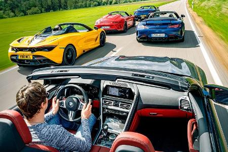 Hochleistungs-Cabrios von AMG, Aston Martin, BMW, McLaren, Porsche, Exterieur