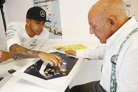 Lewis Hamilton & Stirling Moss - Monza - Mercedes - 2015
