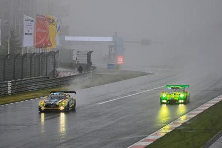 Mercedes-AMG GT3 (#4) - Porsche 911 GT3 R (#912) - 24h-Rennen Nürburgring 2018 - Nordschleife - 13.5.2018