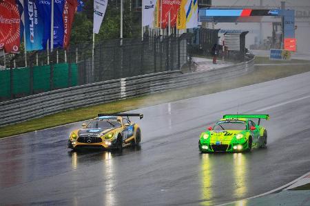 Mercedes-AMG GT3 (#4) - Porsche 911 GT3 R (#912) - 24h-Rennen Nürburgring 2018 - Nordschleife - 13.5.2018