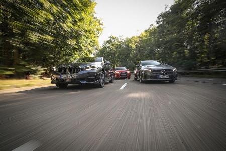 Audi A3 35 TDI Sportback, BMW 118d, Mercedes A 200 d, Exterieur