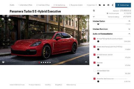 Porsche Taycan Turbo S Konfigurator Vollausstattung